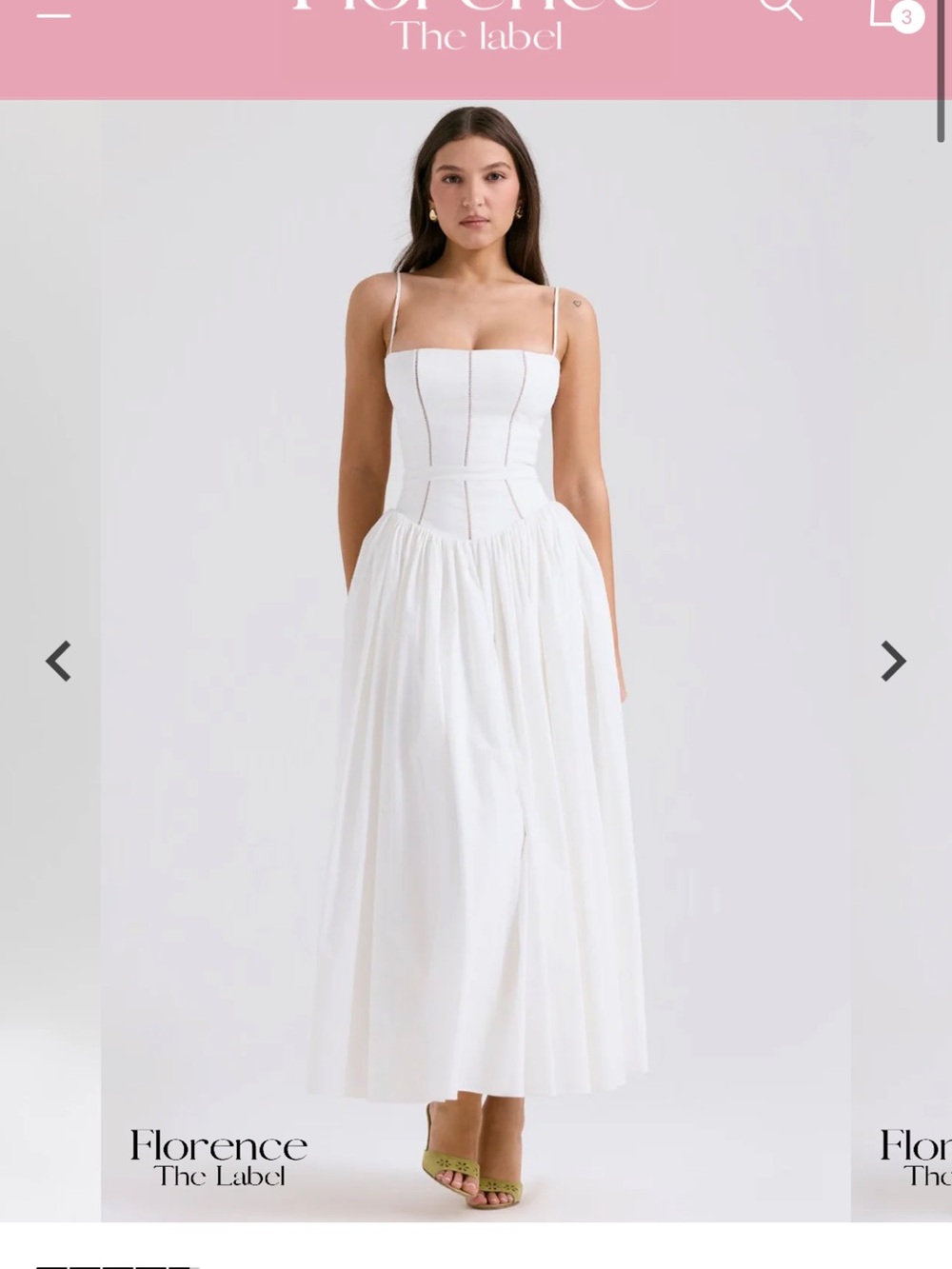 White Sundress with Corset Bodice - Picture 1 of 4